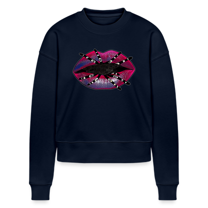 Frauen Stanley/Stella Bio Sweatshirt Tarantula Lips - Navy