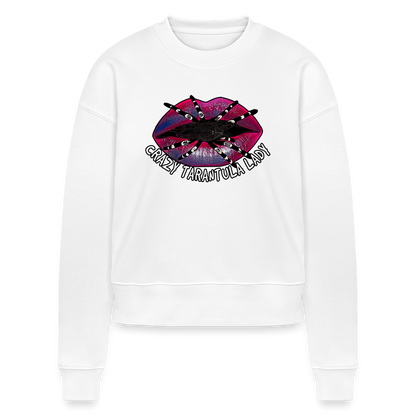 Frauen Stanley & Stella Bio Sweatshirt Tarantula Lips Crazy - weiß