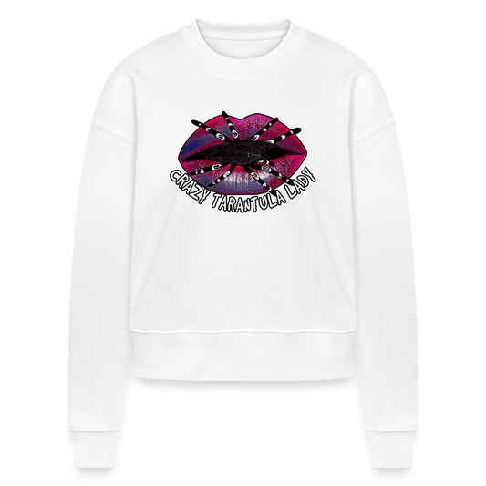 Frauen Stanley & Stella Bio Sweatshirt Tarantula Lips Crazy - weiß
