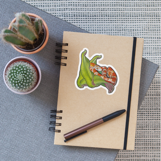 Sticker Pantherophis guttatus Lava - Mattweiß