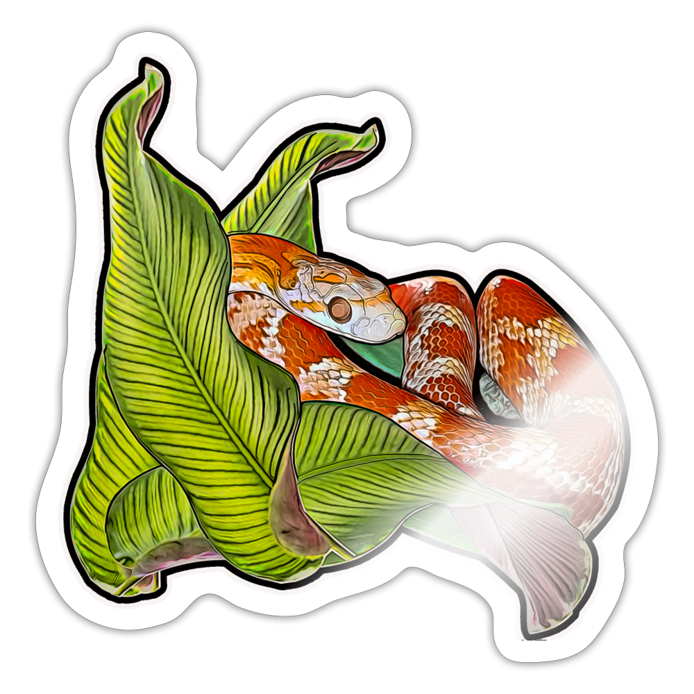 Sticker Pantherophis guttatus Lava - Weiß glänzend