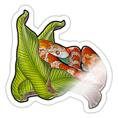 Sticker Pantherophis guttatus Lava - Weiß glänzend