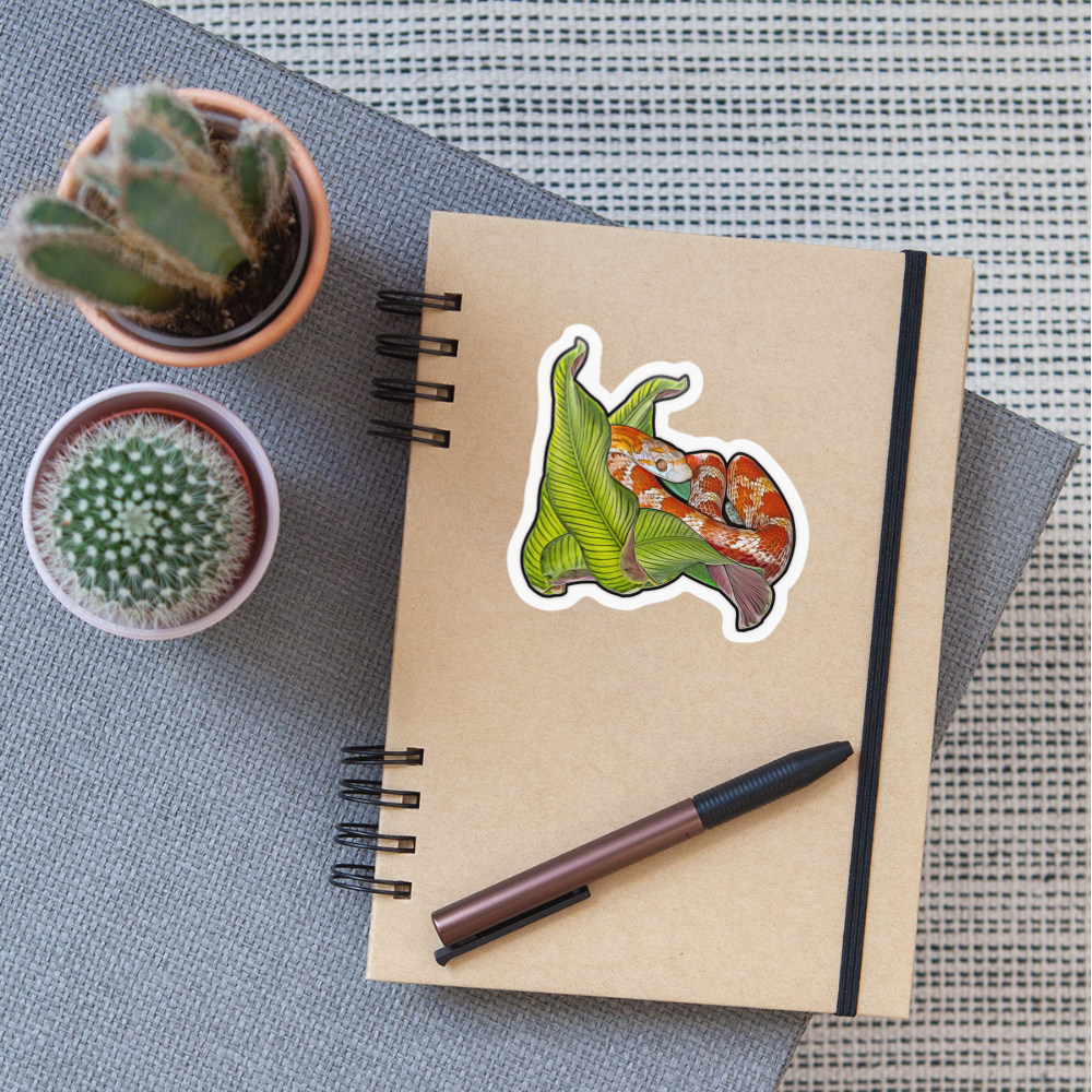 Sticker Pantherophis guttatus Lava - Weiß glänzend