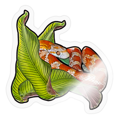 Sticker Pantherophis guttatus Lava - Transparent glänzend