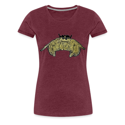 Frauen Basic T-Shirt Hyllus diardi - Bordeauxrot meliert