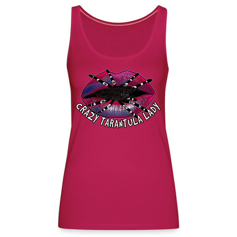 Frauen Tank Top Crazy Tarantula Lady - dunkles Pink