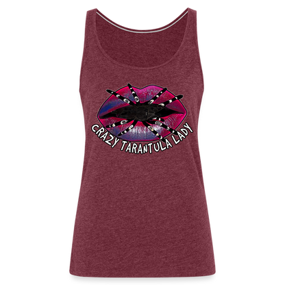 Frauen Tank Top Crazy Tarantula Lady - Bordeauxrot meliert