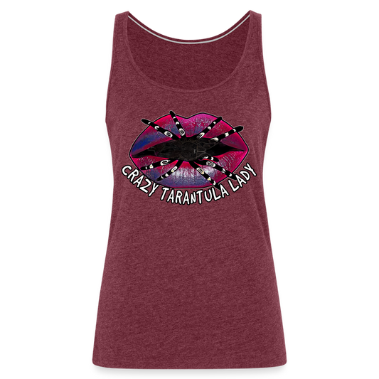Frauen Tank Top Crazy Tarantula Lady - Bordeauxrot meliert