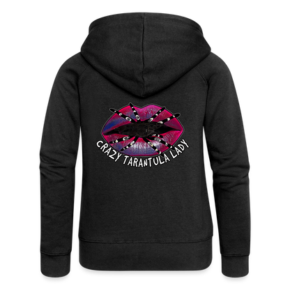 Frauen Zip-Hoodie Crazy Tarantula Lady - Schwarz