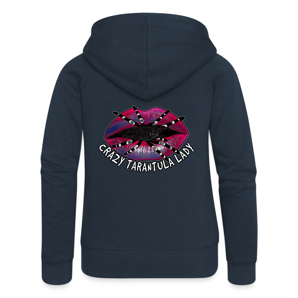 Frauen Zip-Hoodie Crazy Tarantula Lady - Navy