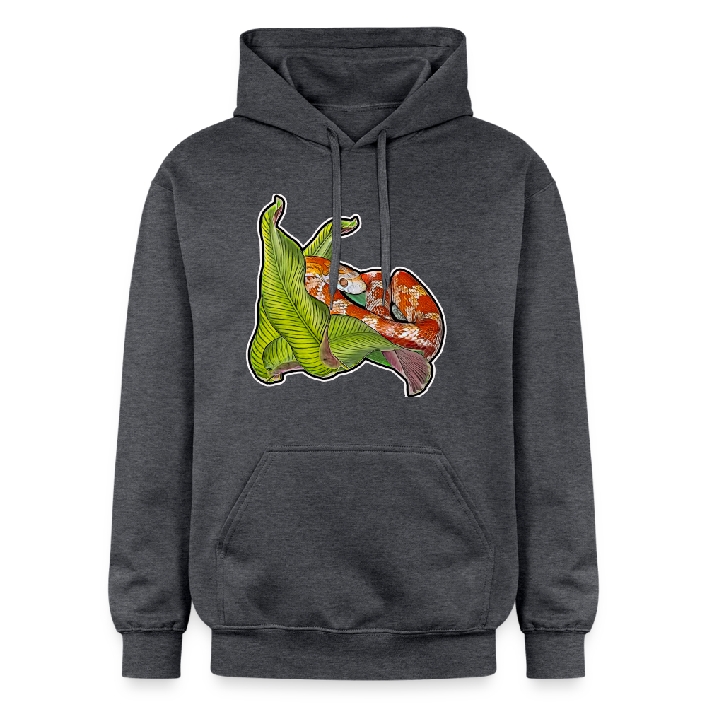 Unisex Gildan Softstyle® Midweight Hoodie Pantherophis guttatus Lava - Dunkelgrau meliert
