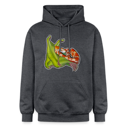 Unisex Gildan Softstyle® Midweight Hoodie Pantherophis guttatus Lava - Dunkelgrau meliert