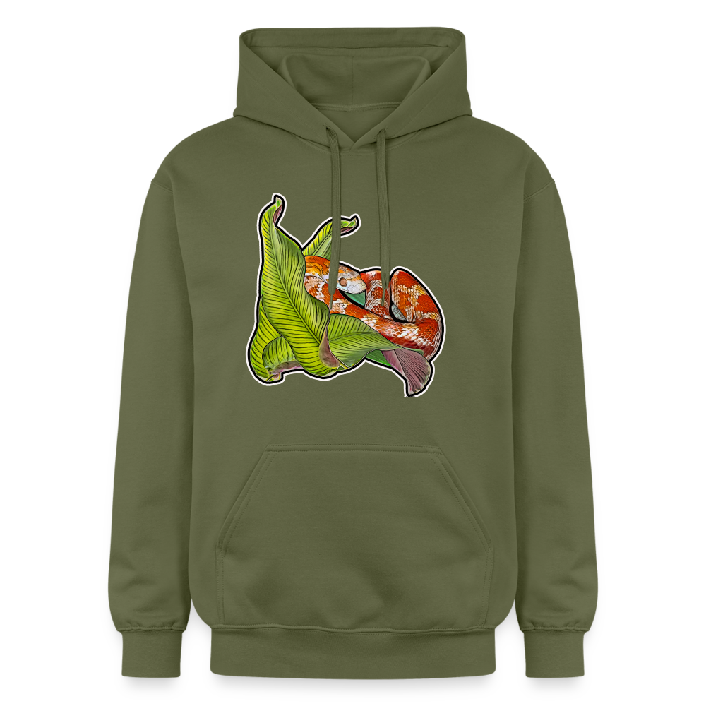 Unisex Gildan Softstyle® Midweight Hoodie Pantherophis guttatus Lava - Militärgrün