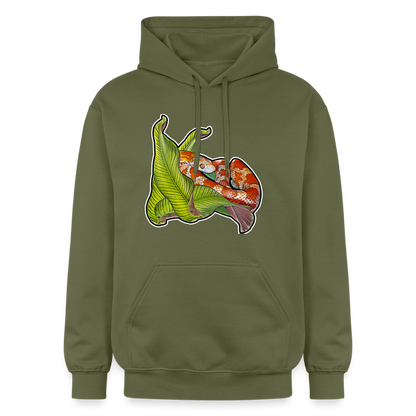 Unisex Gildan Softstyle® Midweight Hoodie Pantherophis guttatus Lava - Militärgrün
