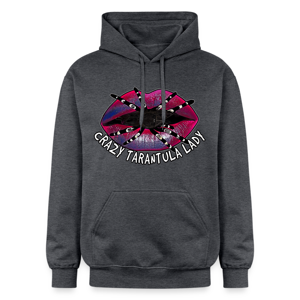 Unisex Gildan Softstyle® Midweight Hoodie Crazy Tarantula Lady - Dunkelgrau meliert