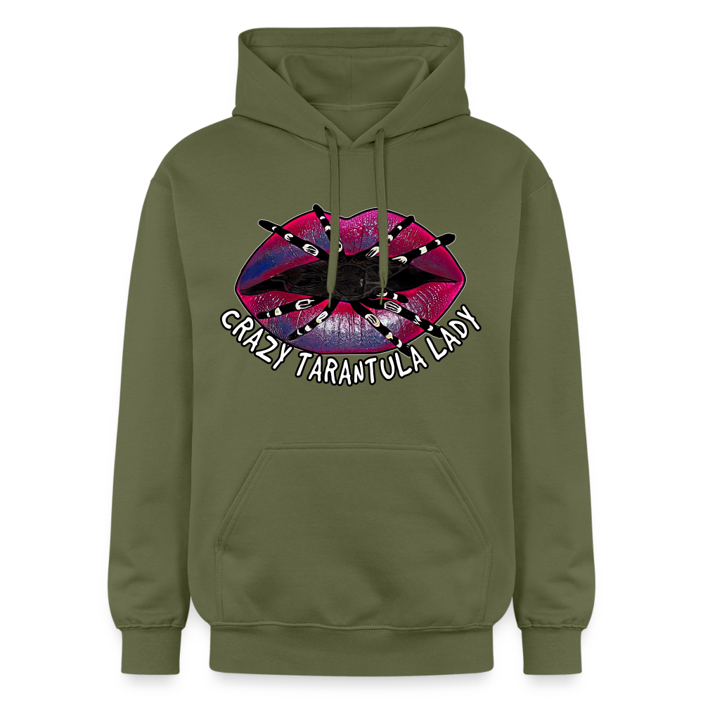 Unisex Gildan Softstyle® Midweight Hoodie Crazy Tarantula Lady - Militärgrün