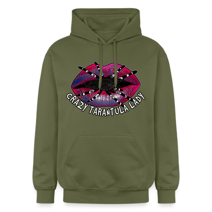 Unisex Gildan Softstyle® Midweight Hoodie Crazy Tarantula Lady - Militärgrün