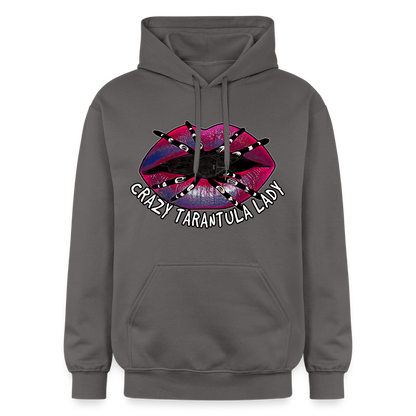 Unisex Gildan Softstyle® Midweight Hoodie Crazy Tarantula Lady - Dunkelgrau