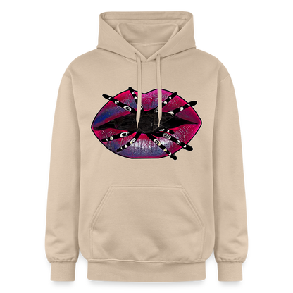 Unisex Gildan Softstyle® Midweight Hoodie Tarantula Lips - Sand