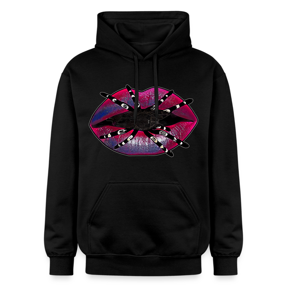 Unisex Gildan Softstyle® Midweight Hoodie Tarantula Lips - Schwarz
