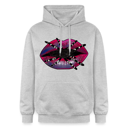 Unisex Gildan Softstyle® Midweight Hoodie Tarantula Lips - Hellgrau meliert