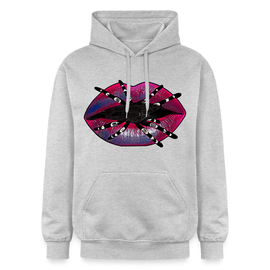 Unisex Gildan Softstyle® Midweight Hoodie Tarantula Lips - Hellgrau meliert
