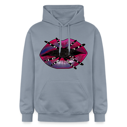 Unisex Gildan Softstyle® Midweight Hoodie Tarantula Lips - Blau