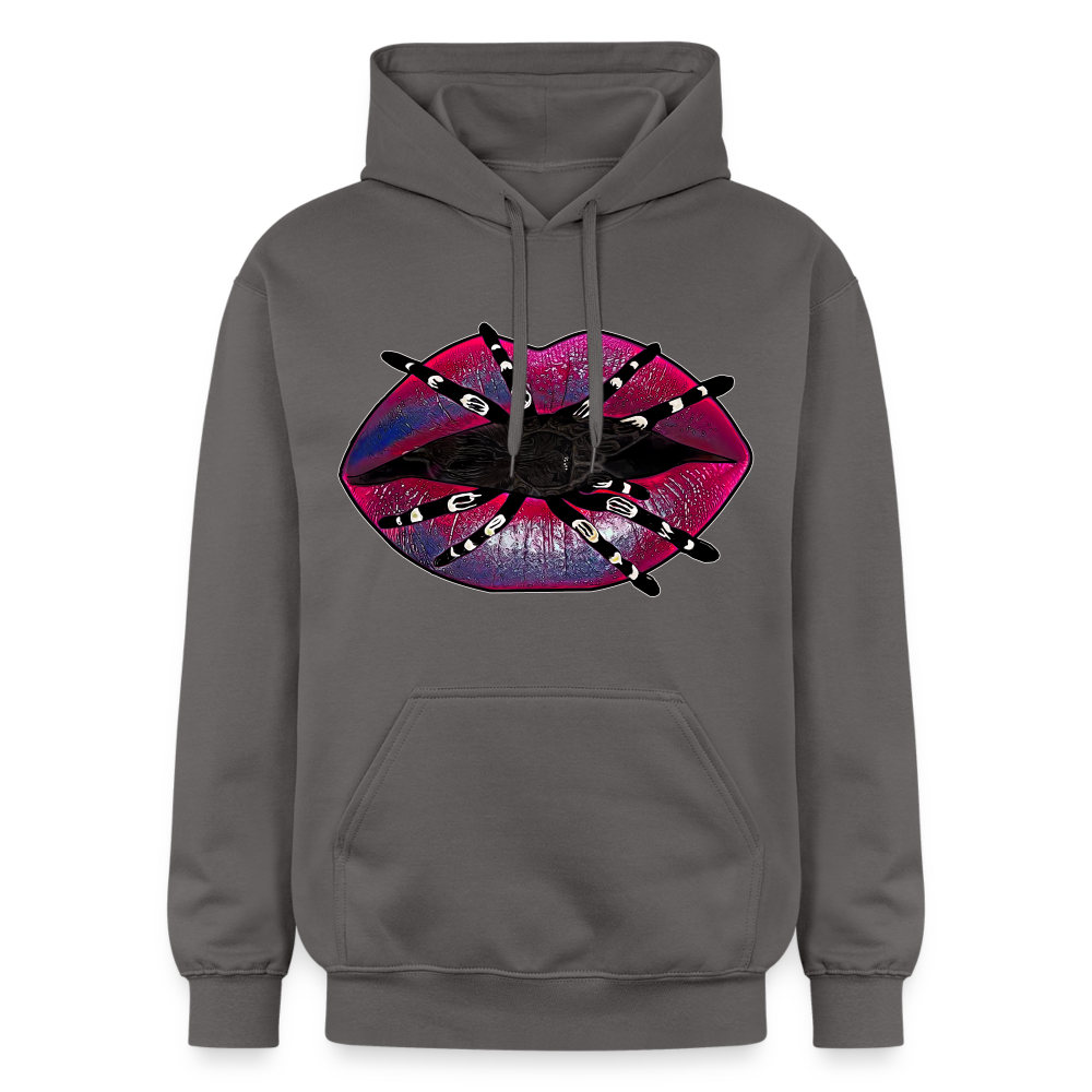 Unisex Gildan Softstyle® Midweight Hoodie Tarantula Lips - Dunkelgrau