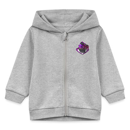 Baby Stanley & Stella Bio Zip Hoodie Tarantula Cupcake - Grau meliert