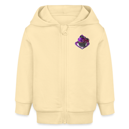 Baby Stanley & Stella Bio Zip Hoodie Tarantula Cupcake - Creme