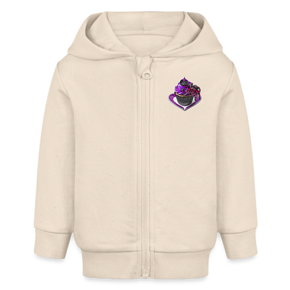 Baby Stanley & Stella Bio Zip Hoodie Tarantula Cupcake - Naturweiß