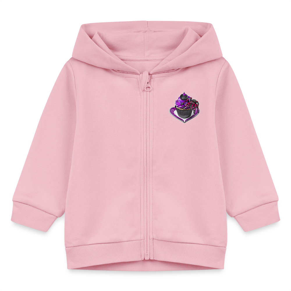 Baby Stanley & Stella Bio Zip Hoodie Tarantula Cupcake - Hellrosa