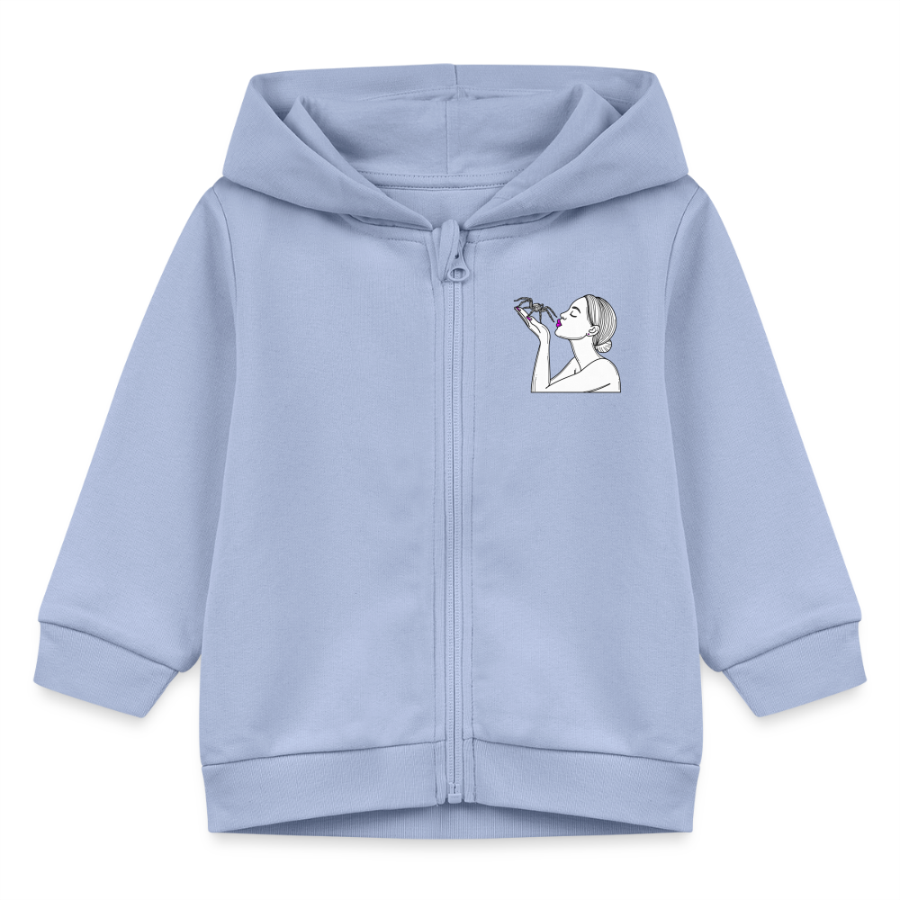 Baby Stanley & Stella Bio Zip Hoodie Spinnenliebe Skizze - Sky
