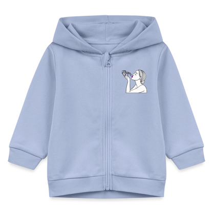 Baby Stanley & Stella Bio Zip Hoodie Spinnenliebe Skizze - Sky