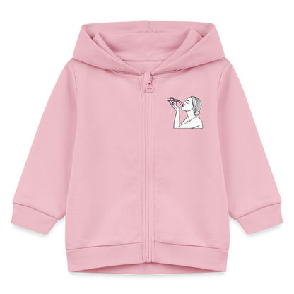 Baby Stanley & Stella Bio Zip Hoodie Spinnenliebe Skizze - Hellrosa