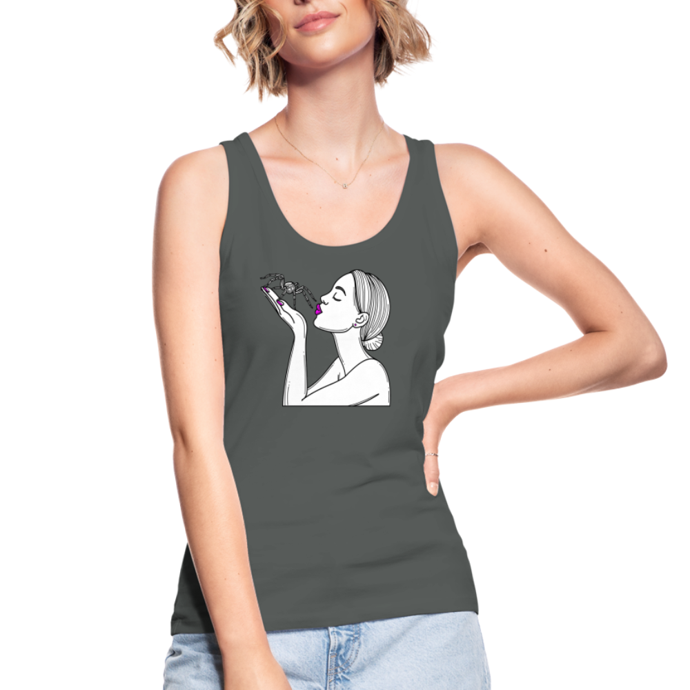 Frauen Stanley & Stella Bio Tank Top Spinnenliebe Skizze - Anthrazit