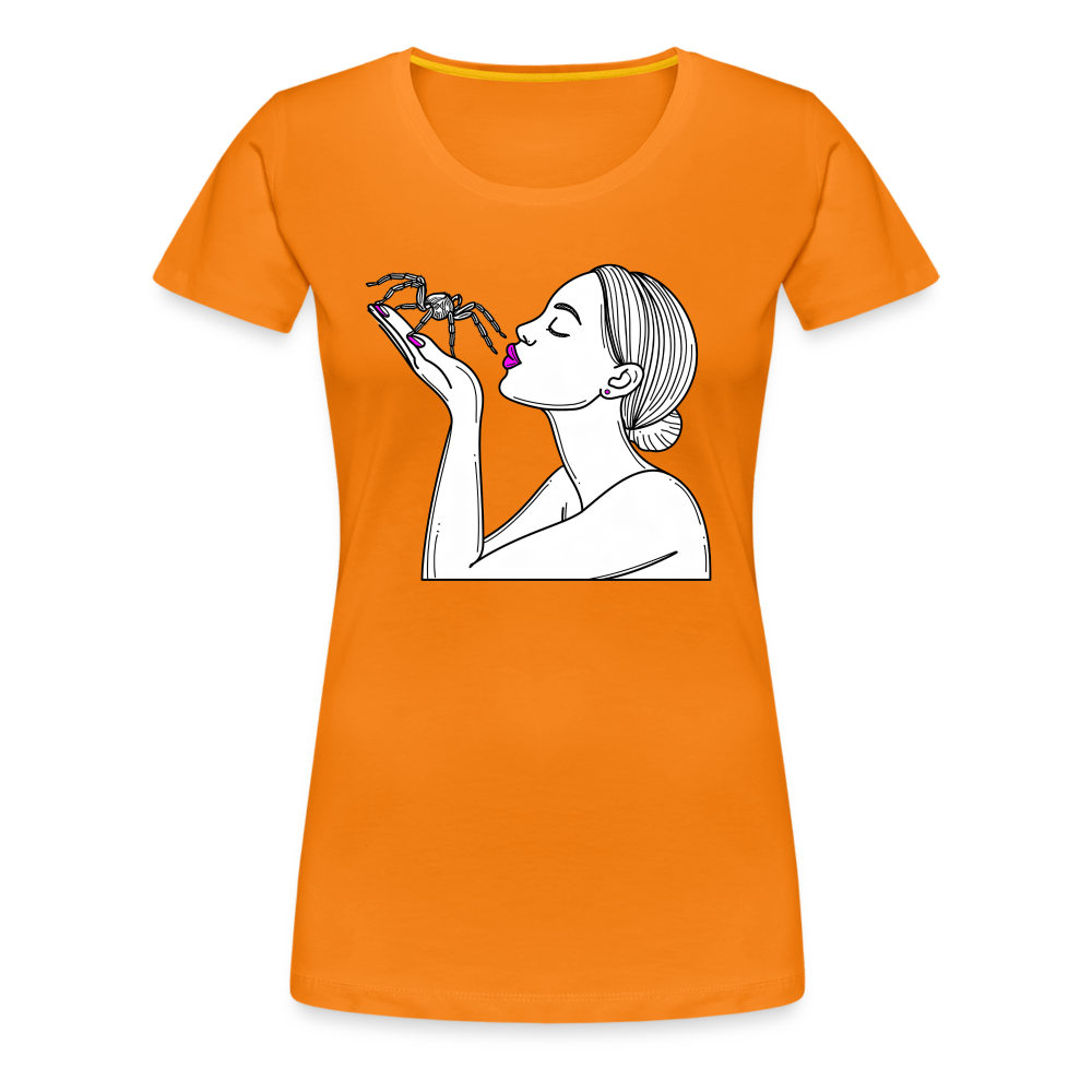Frauen Basic T-Shirt Spinnenliebe Skizze - Orange