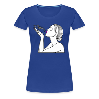 Frauen Basic T-Shirt Spinnenliebe Skizze - Königsblau