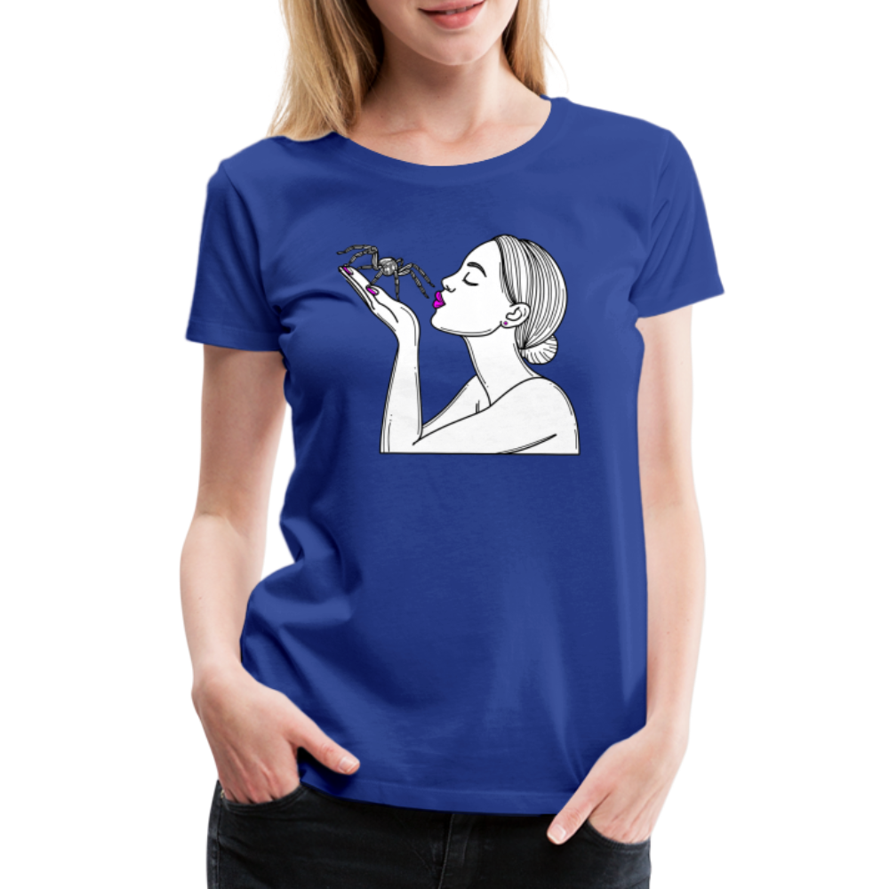 Frauen Basic T-Shirt Spinnenliebe Skizze - Königsblau