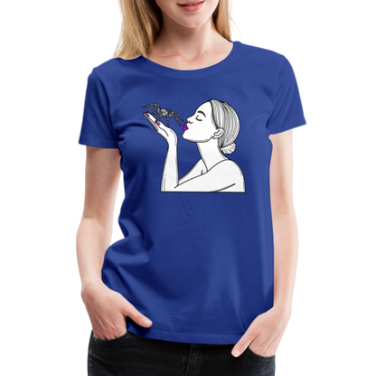 Frauen Basic T-Shirt Spinnenliebe Skizze - Königsblau