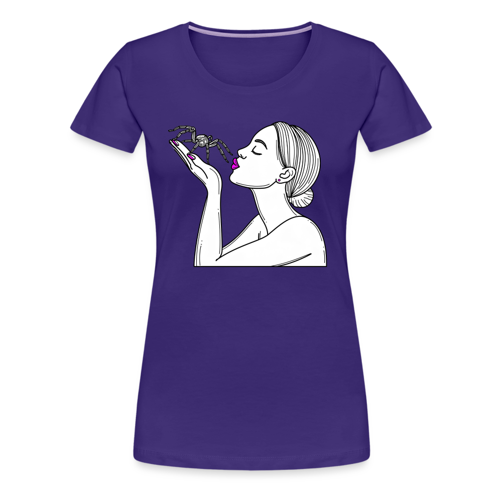 Frauen Basic T-Shirt Spinnenliebe Skizze - Lila