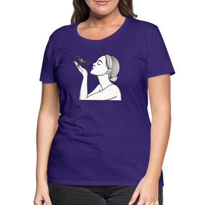 Frauen Basic T-Shirt Spinnenliebe Skizze - Lila