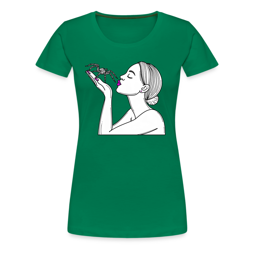 Frauen Basic T-Shirt Spinnenliebe Skizze - Kelly Green