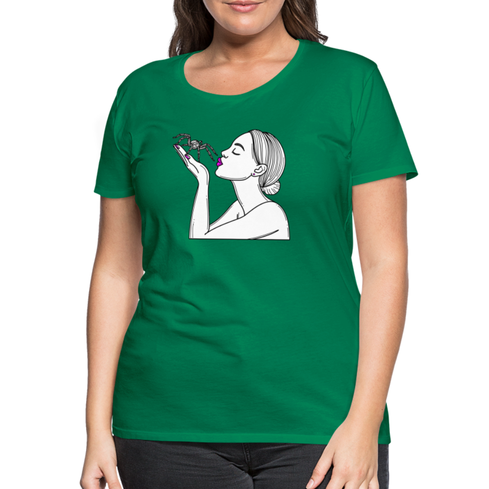 Frauen Basic T-Shirt Spinnenliebe Skizze - Kelly Green