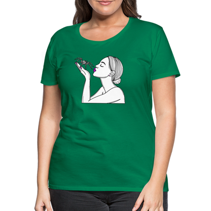 Frauen Basic T-Shirt Spinnenliebe Skizze - Kelly Green