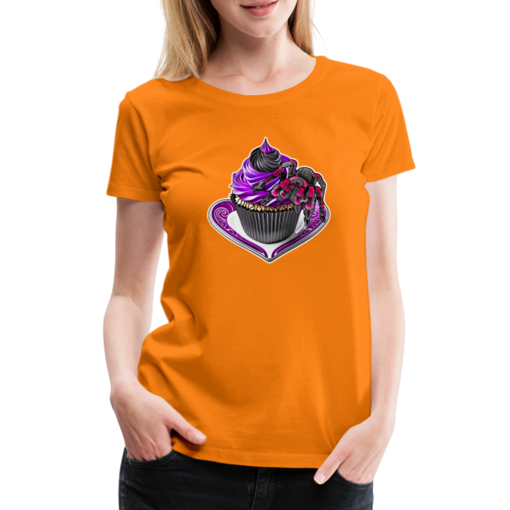 Frauen Basic T-Shirt Tarantula Cupcake - Orange