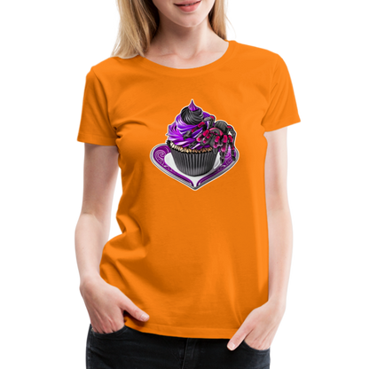 Frauen Basic T-Shirt Tarantula Cupcake - Orange