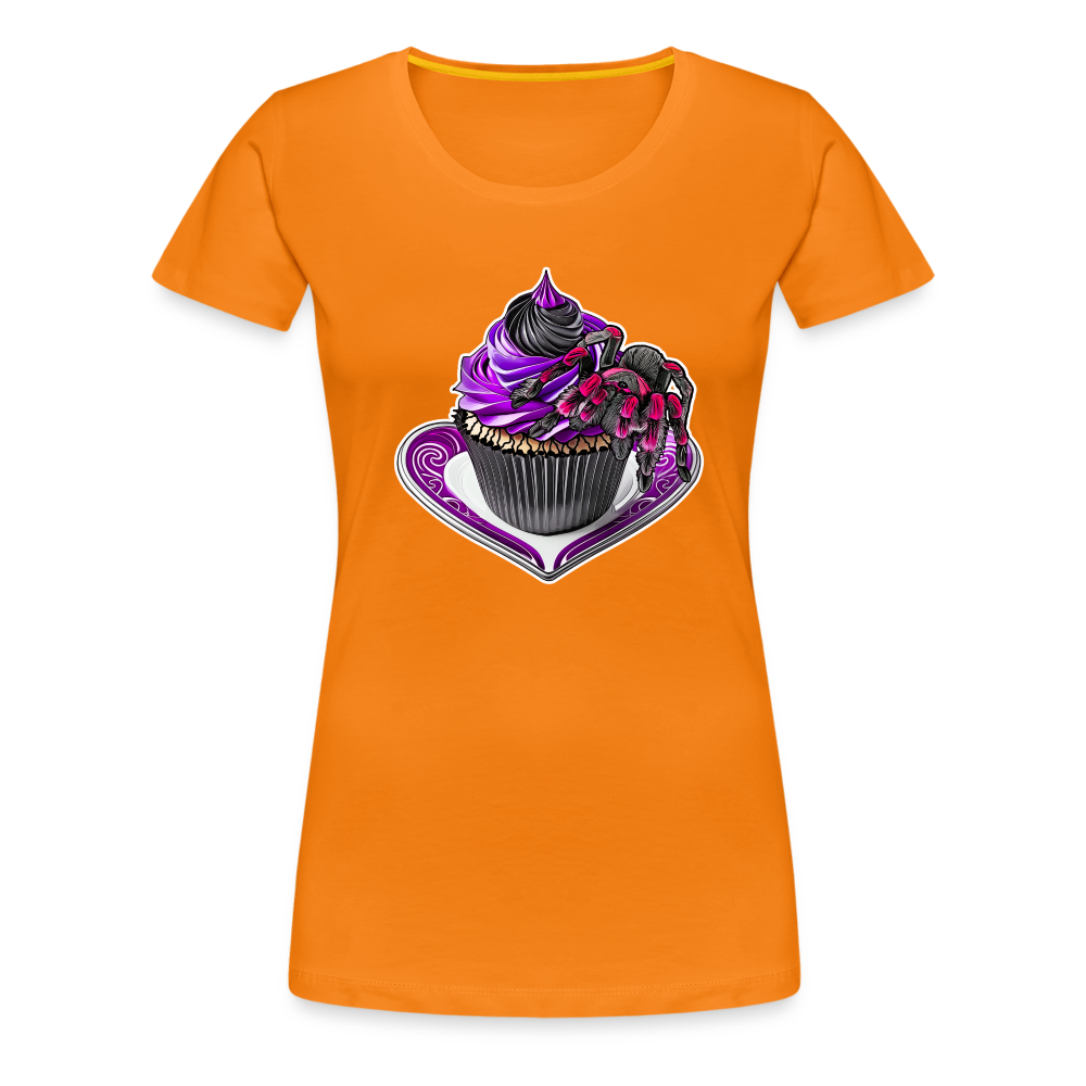 Frauen Basic T-Shirt Tarantula Cupcake - Orange