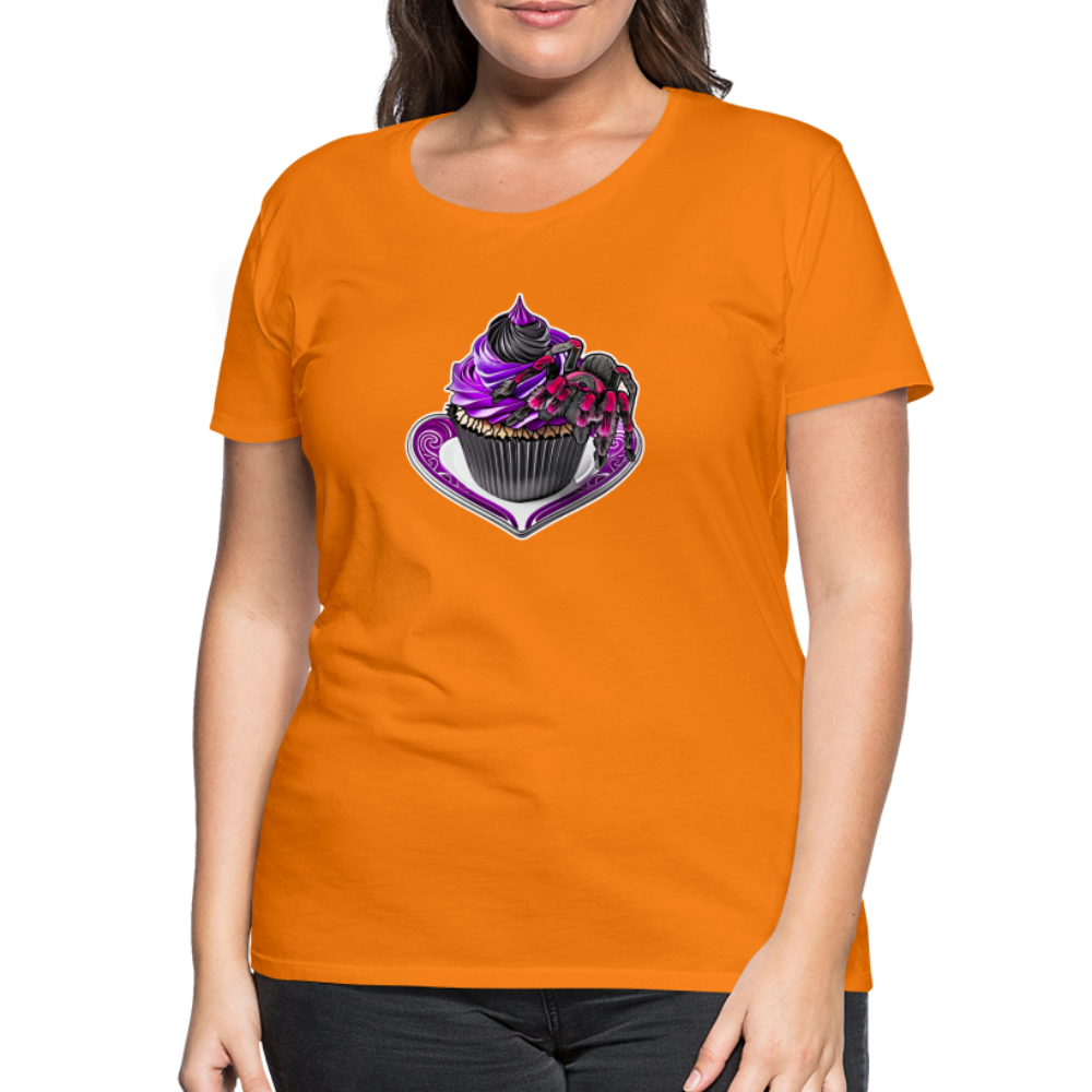 Frauen Basic T-Shirt Tarantula Cupcake - Orange