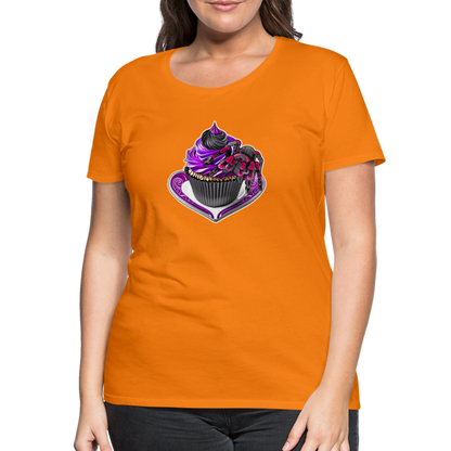 Frauen Basic T-Shirt Tarantula Cupcake - Orange